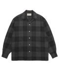 WACKO MARIA (OMBRE CHECK OPEN COLLAR SHIRT L/S) GRAY