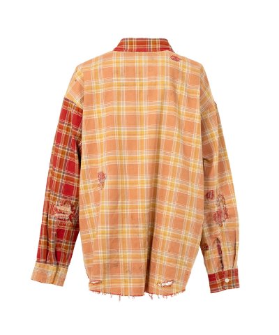 画像2: KAMIYA (Crazy Pattern Check Shirt) RED