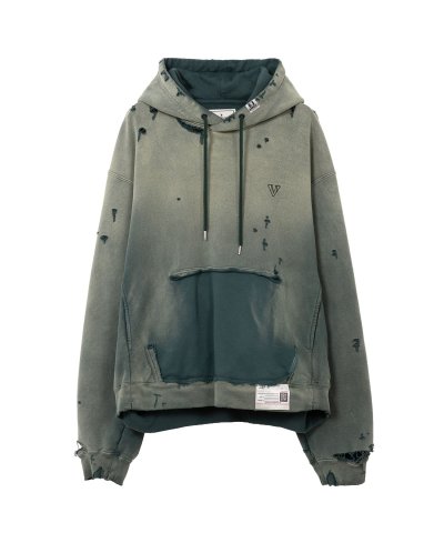画像1: Maison MIHARA YASUHIRO (Sun Faded Like Hoodie) GREEN
