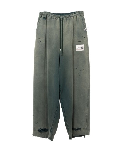 画像1: Maison MIHARA YASUHIRO (Sun Faded Like Sweat Pants) GREEN