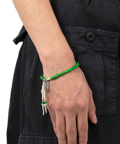 画像1: KAMIYA (Glass Bead Bracelet) GREEN