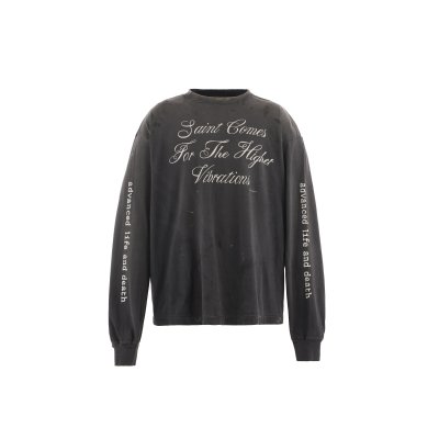 画像1: SAINT Mxxxxxx (LS TEE_SAINT COMES) BLACK