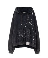 Maison MIHARA YASUHIRO (Embellished Bleached Hoodie) BLACK
