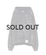 Maison MIHARA YASUHIRO (Embellished Bleached Hoodie) BLACK