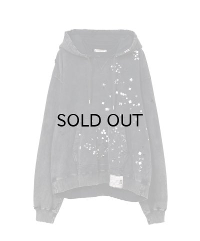 画像1: Maison MIHARA YASUHIRO (Embellished Bleached Hoodie) BLACK