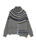 FACETASM (NORDIC KNIT) GRAY