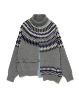FACETASM (NORDIC KNIT) GRAY