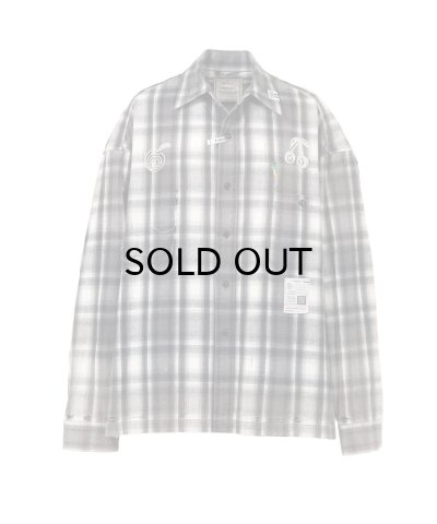 画像1: Maison MIHARA YASUHIRO (Vintage Like Check Shirt) BLACK