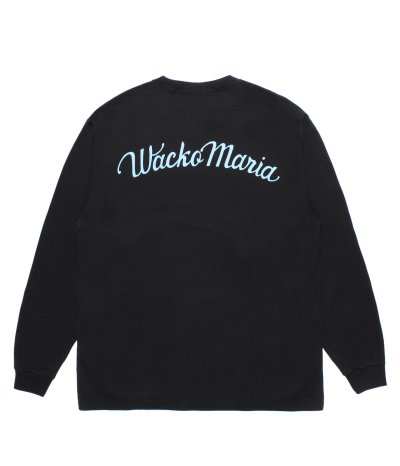 画像1: WACKO MARIA (WASHED HEAVY WEIGHT CREW NECK LONG SLEEVE T-SHIRT TYPE-3) BLACK