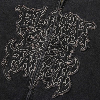 画像3: BLACK EYE PATCH (METAL LOGO HOODED DENIM JACKET) BLACK
