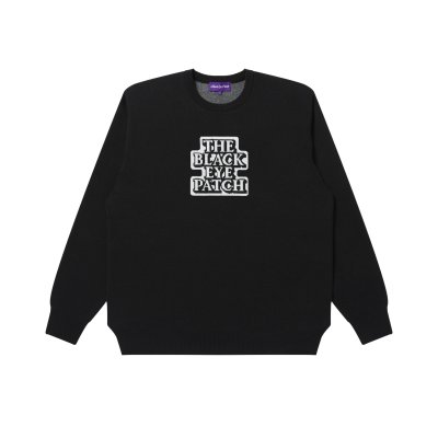 画像1: BLACK EYE PATCH (OG LABEL KNIT SWEATER) BLACK
