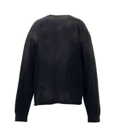 画像2: KAMIYA ("KAMIYA logo" Distressed Pocket L/S T-shirt) BLACK