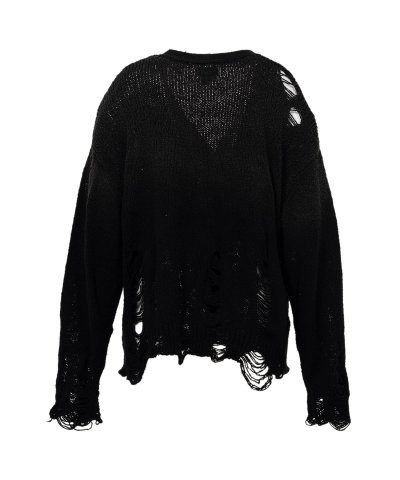 画像2: KAMIYA (Sun Faded Like Knit Cardigan) BLACK