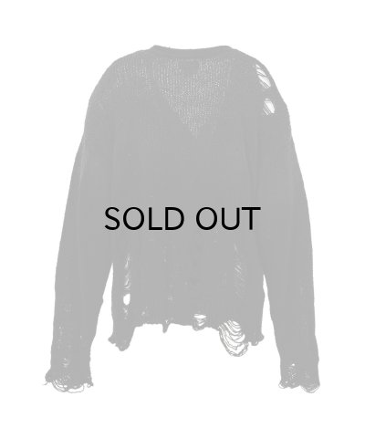 画像2: KAMIYA (Sun Faded Like Knit Cardigan) BLACK