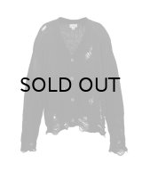 KAMIYA (Sun Faded Like Knit Cardigan) BLACK