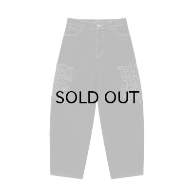 画像1: BLACK EYE PATCH (METAL LOGO EXTRA BAGGY JEANS) BLACK