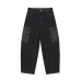 画像1: BLACK EYE PATCH (METAL LOGO EXTRA BAGGY JEANS) BLACK (1)
