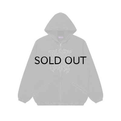 画像1: BLACK EYE PATCH (METAL LOGO HOODED DENIM JACKET) BLACK