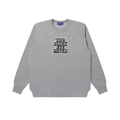 画像1: BLACK EYE PATCH (OG LABEL KNIT SWEATER) GRAY