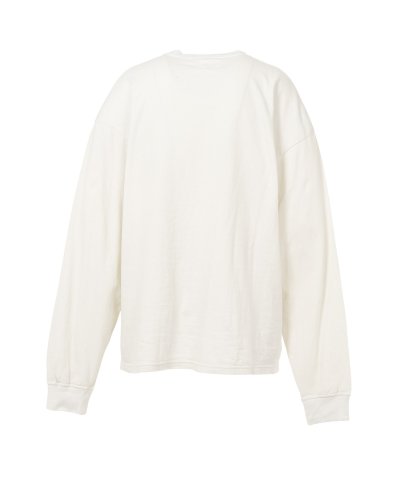 画像2: KAMIYA ("KAMIYA logo" Distressed Pocket L/S T-shirt) WHITE