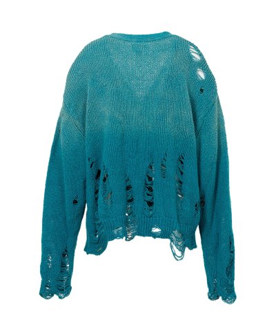 画像2: KAMIYA (Sun Faded Like Knit Cardigan) BLUE
