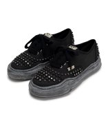 Maison MIHARA YASUHIRO ("BAKER" OG SOLE STUDDES CANVAS LOW-TOP SNEAKER) BLK-BLK