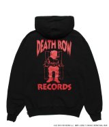 WACKO MARIA (DEATH ROW RECORDS WASHED MIDDLE WEIGHT PULLOVER HOODED SWEAT SHIRT) BLACK