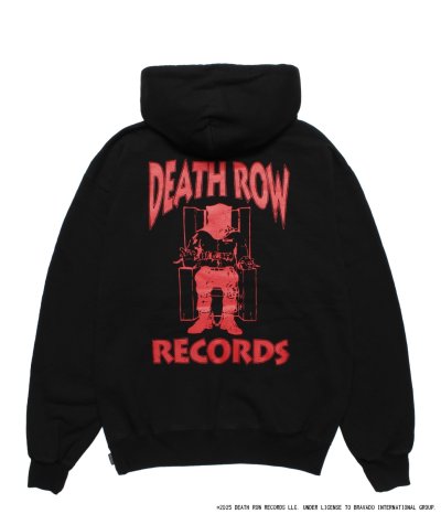 画像1: WACKO MARIA (DEATH ROW RECORDS WASHED MIDDLE WEIGHT PULLOVER HOODED SWEAT SHIRT) BLACK