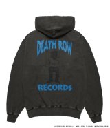 WACKO MARIA (DEATH ROW RECORDS WASHED MIDDLE WEIGHT PULLOVER HOODED SWEAT SHIRT) GRAY