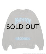 WACKO MARIA (DEATH ROW RECORDS WASHED MIDDLE WEIGHT CREW NECK SWEAT SHIRT) GRAY