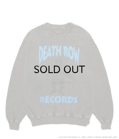画像1: WACKO MARIA (DEATH ROW RECORDS WASHED MIDDLE WEIGHT CREW NECK SWEAT SHIRT) CHARCOAL