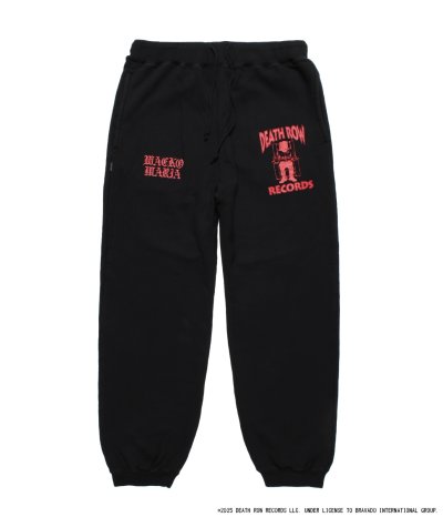 画像1: WACKO MARIA (DEATH ROW RECORDS WASHED MIDDLE WEIGHT SWEAT PANTS) BLACK