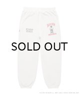 WACKO MARIA (DEATH ROW RECORDS WASHED MIDDLE WEIGHT SWEAT PANTS) IVORY