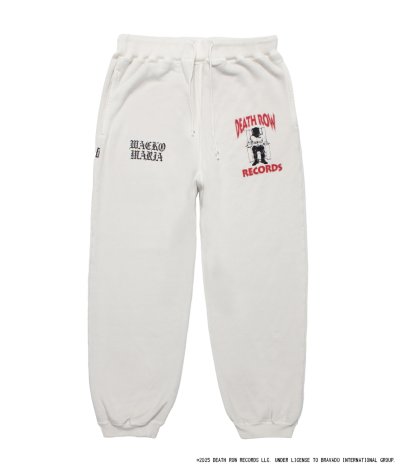 画像1: WACKO MARIA (DEATH ROW RECORDS WASHED MIDDLE WEIGHT SWEAT PANTS) IVORY