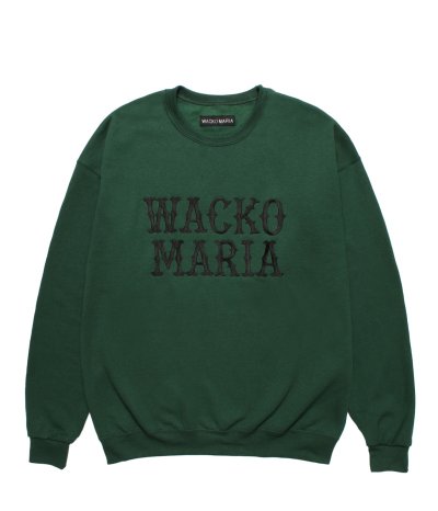 画像1: WACKO MARIA (CREW NECK SWEAT SHIRT) GREEN
