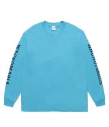WACKO MARIA (WASHED HEAVY WEIGHT CREW NECK LONG SLEEVE T-SHIRT TYPE-2) BLUE
