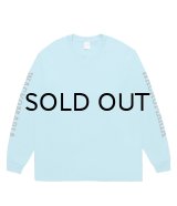 WACKO MARIA (WASHED HEAVY WEIGHT CREW NECK LONG SLEEVE T-SHIRT TYPE-2) BLUE