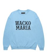 WACKO MARIA (CREW NECK SWEAT SHIRT) L-BLUE
