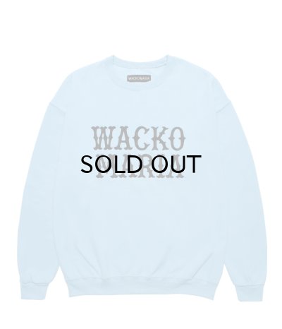 画像1: WACKO MARIA (CREW NECK SWEAT SHIRT) L-BLUE