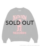WACKO MARIA (DEATH ROW RECORDS WASHED MIDDLE WEIGHT CREW NECK SWEAT SHIRT) BLACK