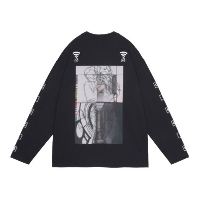 画像1: C.E (WILLOW LONG SLEEVE T) BLACK