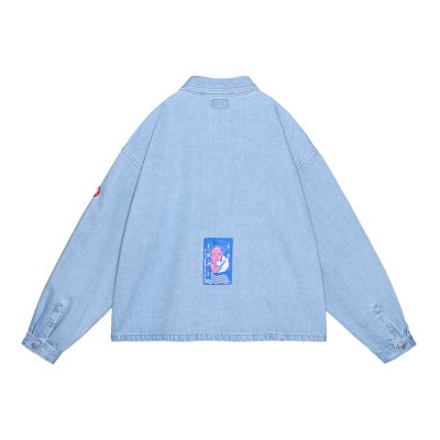 画像2: C.E (WASHED DENIM SHORT SHIRT JACKET) INDIGO