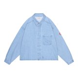 C.E (WASHED DENIM SHORT SHIRT JACKET) INDIGO