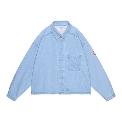 画像1: C.E (WASHED DENIM SHORT SHIRT JACKET) INDIGO