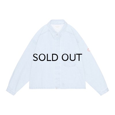 画像1: C.E (WASHED DENIM SHORT SHIRT JACKET) INDIGO