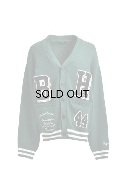 画像1: BREATH (BH PATCH KNIT CARDIGAN) GREEN