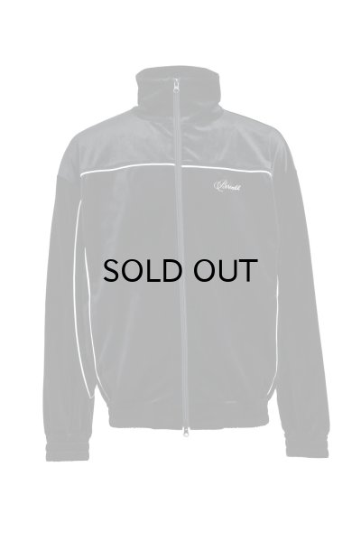 画像1: BREATH (SCRIPT LOGO PIPING VELOUR JACKET) BLACK