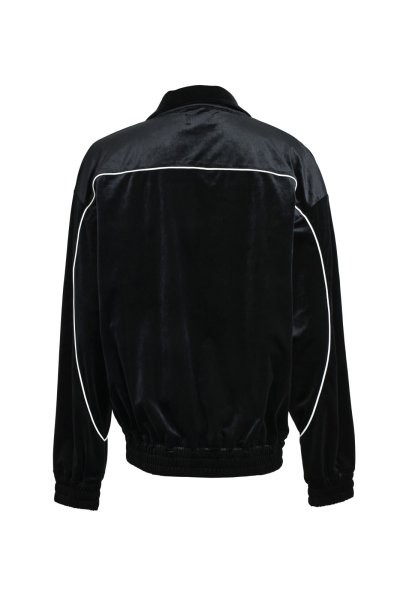 画像2: BREATH (SCRIPT LOGO PIPING VELOUR JACKET) BLACK