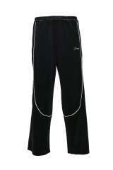 BREATH (SCRIPT LOGO PIPING VELOUR TRACK PANTS) BLACK
