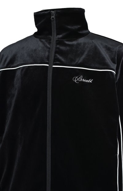 画像4: BREATH (SCRIPT LOGO PIPING VELOUR JACKET) BLACK